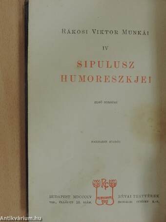 Sipulusz humoreszkjei I.