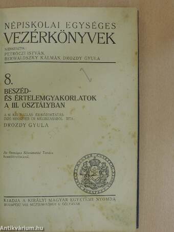 Beszéd- és értelemgyakorlatok a III. osztályban