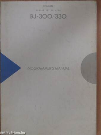 Canon Bubble Jet Printer BJ-300/330 - Programmer's Manual