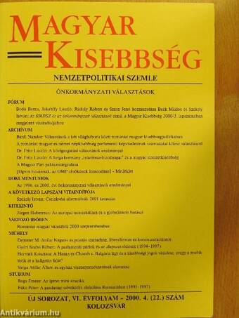 Magyar Kisebbség 2000/4.