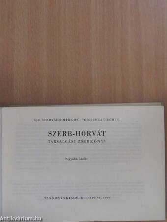 Szerb-horvát társalgási zsebkönyv