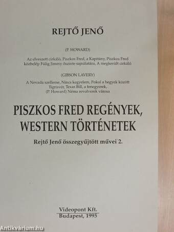 Piszkos Fred regények, western történetek