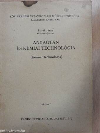 Anyagtan és kémiai technológia