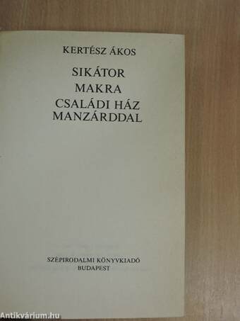 Sikátor/Makra/Családi ház manzárddal