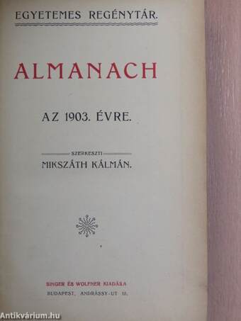 Almanach az 1903. évre