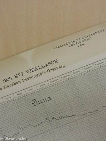 A Duna, Tisza és mellékfolyóikban, a Balaton és Fertő tavakban s ezek vízvidékein észlelt vízállások és csapadékok 1900. évben