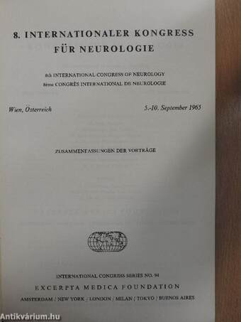 8. Internationaler Kongress für Neurologie