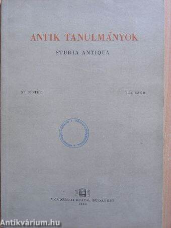 Antik tanulmányok 1964/3-4.