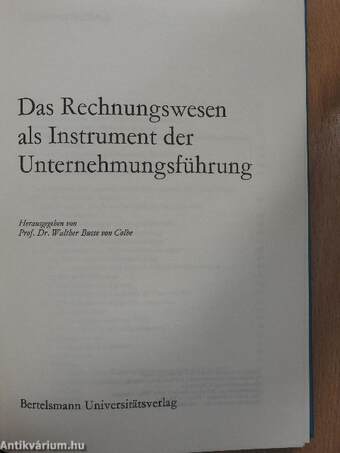 Das Rechnungswesen als Instrument der Unternehmungsführung