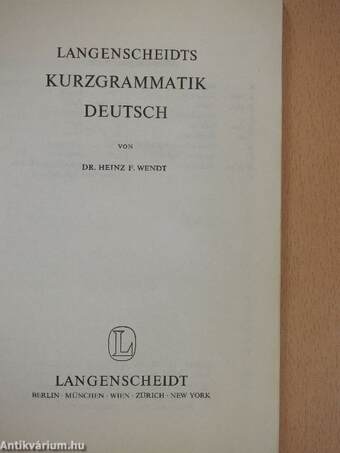 Langenscheidts Kurzgrammatik Deutsch