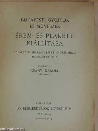 Budapesti gyűjtők és művészek érem- és plakettkiállítása