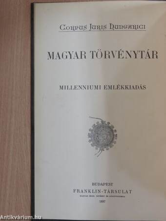 1896. évi törvényczikkek