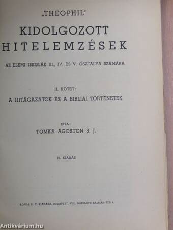 "Theophil" kidolgozott hitelemzések II.