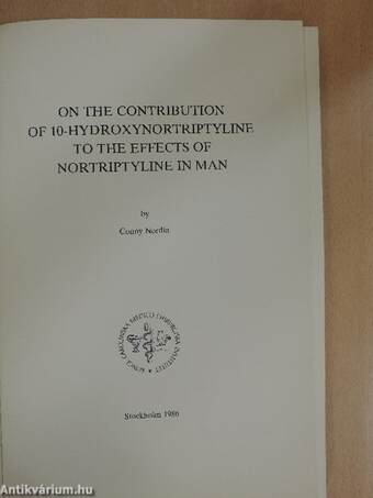 On the Contribution of 10-hydroxynortriptyline to the Effects of Nortriptyline in man