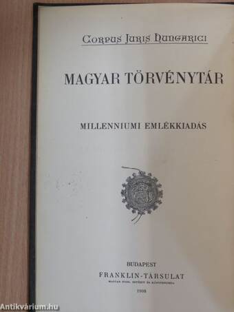 1907. évi törvényczikkek