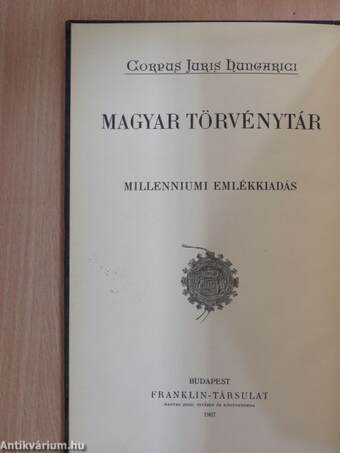 1906. évi törvényczikkek