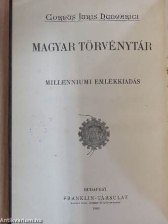 1908. évi törvényczikkek