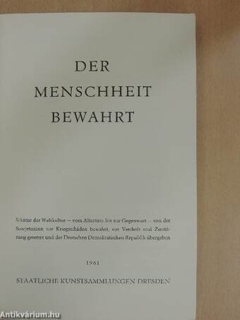 Der Menschheit Bewahrt