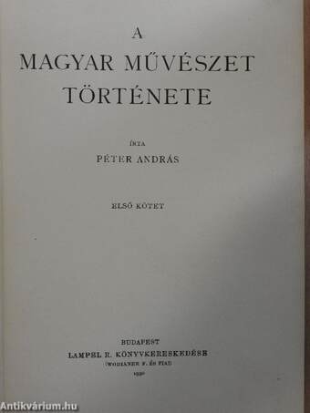 A magyar művészet története I-II.