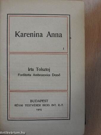 Karenina Anna I-II.