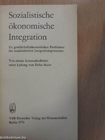 Sozialistische ökonomische Integration