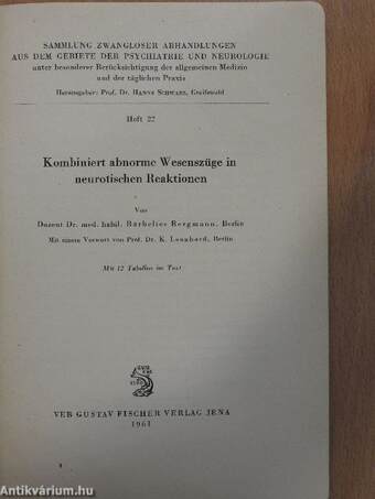 Kombiniert abnorme Wesenszüge in neurotischen Reaktionen