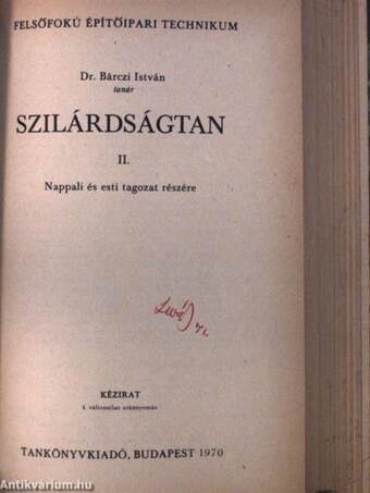 Szilárdságtan I-III.