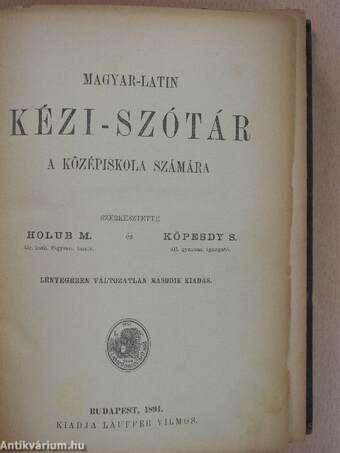 Magyar-latin kézi-szótár