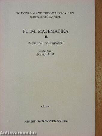 Elemi matematika II.