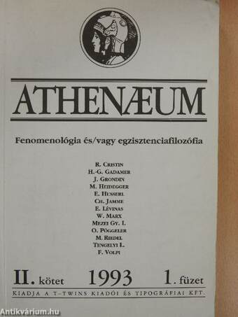 Athenaeum 1993. II. kötet 1. füzet