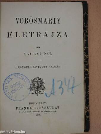 Vörösmarty életrajza