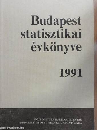 Budapest statisztikai évkönyve 1991