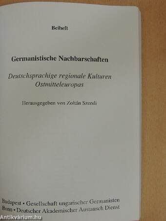 Jahrbuch der ungarischen Germanistik 2008 - Beiheft