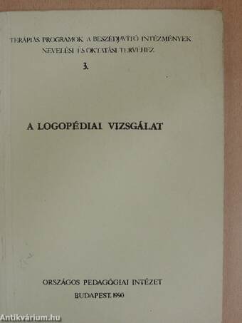 A logopédiai vizsgálat