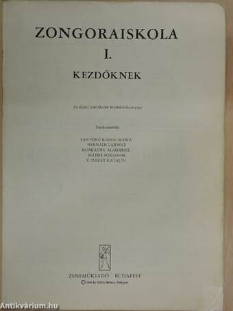 Zongoraiskola 1. kezdőknek