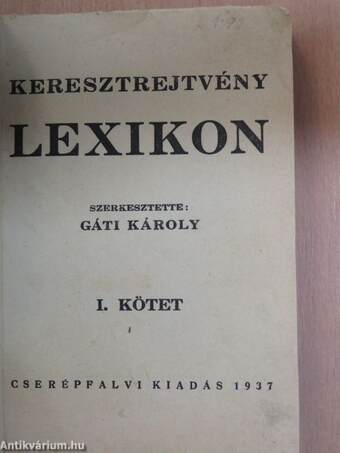 Keresztrejtvény lexikon I.