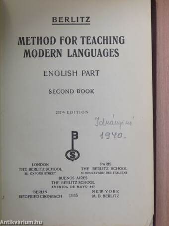 Berlitz Method for Teaching Modern Languages 2. Book