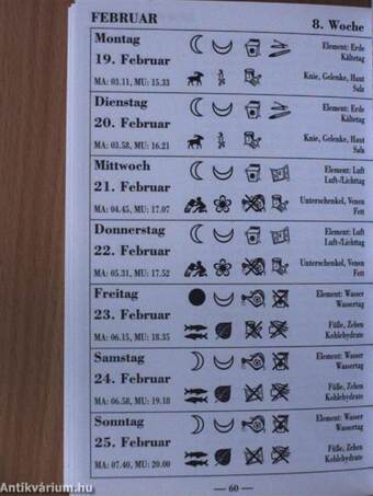 Mondkalender 2001