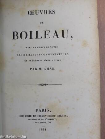 Oeuvres de Boileau