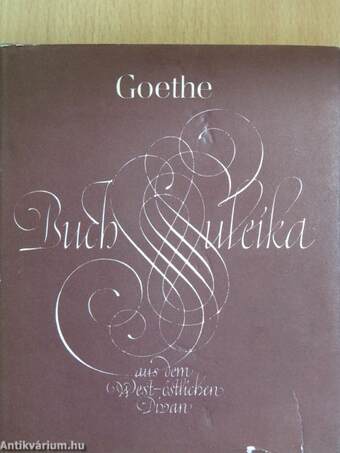 Buch Suleika aus dem West-östlichen Divan