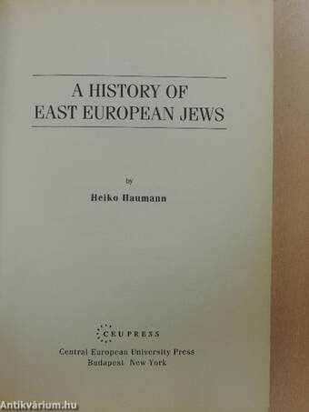 A History of East European Jews