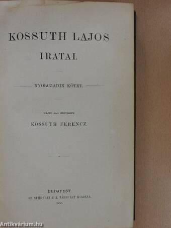 Kossuth Lajos iratai VIII.