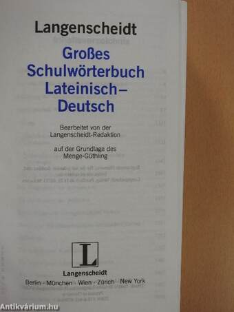 Langenscheidt Großes Schulwörterbuch Lateinisch-Deutsch