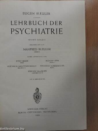 Lehrbuch der Psychiatrie