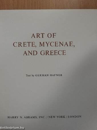Art of Crete, Mycenae, and Greece