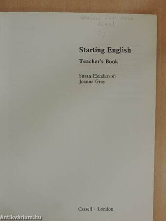 Starting English - Teacher's Book