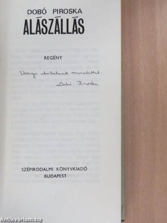 Alászállás (dedikált példány)