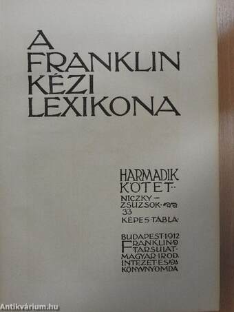 A Franklin kézi lexikona III. (töredék)