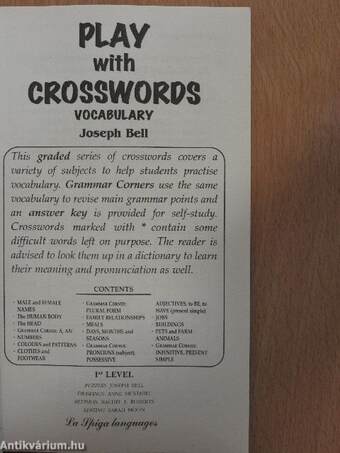 Play with crosswords vocabulary