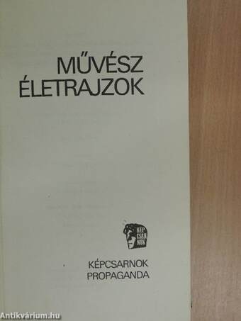 Művész életrajzok